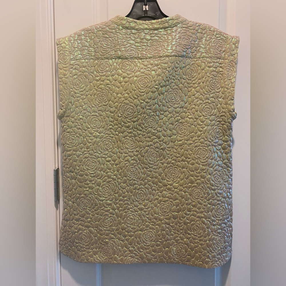 EUC J Crew Collection Iridescent Top Lined SZ 6 Floral Pattern Jenna Lyons Era - Picture 4 of 8
